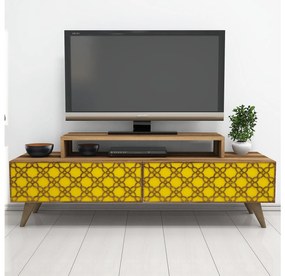 TV asztal/szekrény Clementine (dió + sárga). 1088569