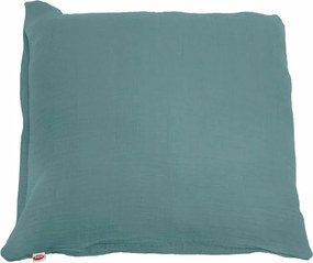40x40-es muszlin cipzáras párnahuzat Zöld Tengerészkék