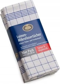 10 db-os lenvászon mikrofázis törlőkendő szett, 60x80cm