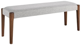 Párnázott világosszürke pad 122 x 48 cm ELYRIA  Beliani
