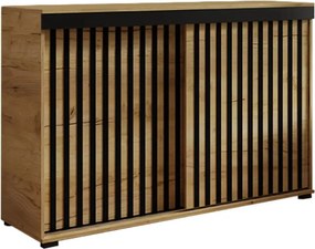 Malani Duplo 140 Tolóajtós Komód 140cm, Arany Tölgy