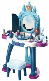 Baby Mix Gyermek fésülködőasztal székkel Ice Worldkék, 47 x 13 x 57 cm