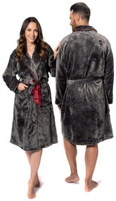 Fürdőköpeny Roger Women Grey Red XL