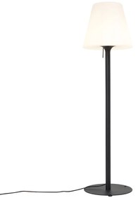 Modern kültéri állólámpa fekete, fehér búrával IP44 - Big Virginia