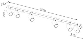Sollux SL.1499 - Spotlámpa RING 6xGU10/10W/230V krémes