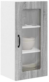 Fali konyhaszekrény 2 pcs Szürke Sonoma 40 x 31 x 80 cm Faanyag