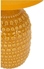 Mustársárga kerámia asztali lámpa textil búrával (magasság 30,5 cm) Points – Mauro Ferretti