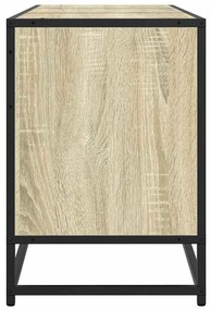 sonoma tölgy színű szerelt fa és fém TV-szekrény 150x35x41 cm