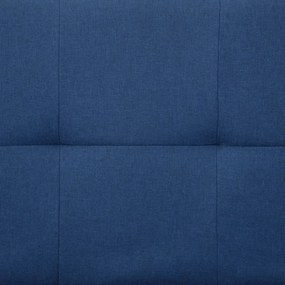 Kék poliészter kanapéágy két párnával