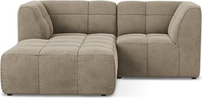 Barna bársony sarokkanapé (bal oldali-heverő résszel) Aloha – Makamii