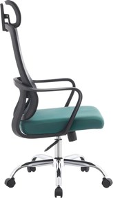 Irodai szék, fekete/zöld/króm, teherbírás 150 kg, RANDY