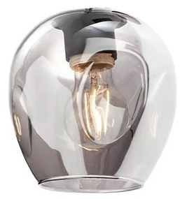 Redo - Csere lámpabúra lámpához, csillárhoz PIERCE átm. 15 cm fekete/füstös