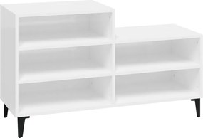 vidaXL magasfényű fehér szerelt fa cipősszekrény 102x36x60 cm