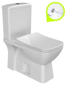 CeraStyle DURU monoblokk WC - BEÉPÍTETT bidé funkcióval -csaptelep nélkül -perem nélküli - 62 cm