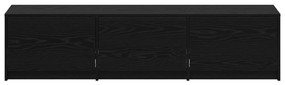 TV szekrény LED Fekete Tölgy 162.5x34x40 cm Szerelt Fa