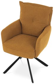 HC-X1128 YEL2 étkezőszék-készlet visszaállító funkcióval, kordbársony, 2 db