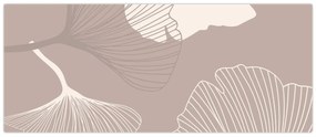 Kép - Bézs színű levelek N⁰1 (120x50 cm)