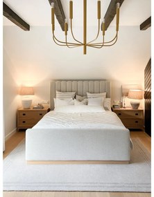 Krémszínű gyapjú szőnyeg 160x240 cm Calisia M Grid Rim – Agnella