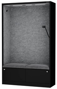 Sally 1150mm korpus Czarny - siedzisko Szary