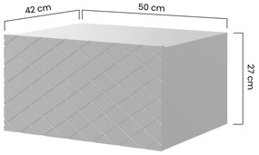 Scalia 50 1SZ éjjeliszekrény szett 2 db, falra szerelhető - matt fehér