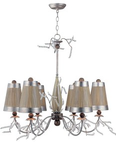 ELSTEAD FB-KRISTAL-LUXE6 KRISTAL Modern Csillár Ezüst, Taupe E27 IP20