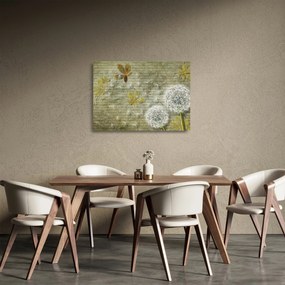 Kép - A szél által hordozott pitypang (üvegen) (70x50 cm)