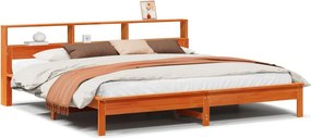 vidaXL viaszbarna tömör fenyőfa ágy matrac nélkül 180 x 200 cm
