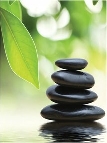 Fotótapéta flizelina Zen kövek víz zöld relaxáció harmónia 206x275 +ragasztó