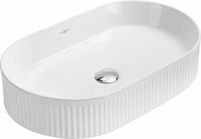 Mexen Grovo pultos mosdó barázdált, 49 x 31 cm, fehér - 22304900