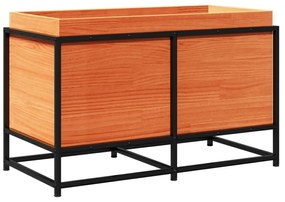 viaszbarna tömör fenyőfa kerti virágláda 80 x 40 x 50 cm