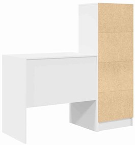 Tárolóval rendelkező íróasztal 2 pcs Fehér 80 x 50 x 76 cm