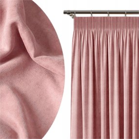 Velúr Függöny Széles 280x250 Szalagfüggöny Világos Rózsaszín 10884