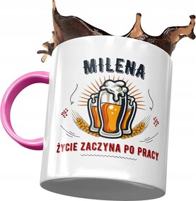 Rózsaszín Bögre Milena Barátnőknek Ajándék Nyomtatott Fotóval