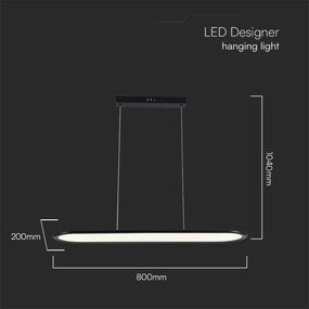 LED Csillár zsinóron LED/24W/230V 4000K fekete