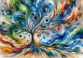 Fotótapéta - Színes energikus fa (147x102 cm)
