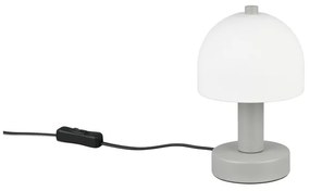 Szürke asztali lámpa üveg búrával (magasság 19 cm) Glenn – Trio