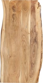 vidaXL tömör akácfa asztallap 118 x (50-60) x 2,5 cm