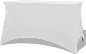 vidaXL 2 db fehér nyújtható asztali védőhuzat 243x76x74 cm