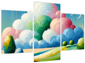 Kép - Tájkép felhővel (90x60 cm)