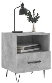 2 db betonszürke szerelt fa éjjeliszekrény 40 x 35 x 47,5 cm
