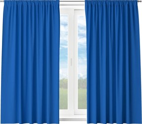 Kész Függöny Béka Szalagon 140X160 CM Kék Cián Függöny 5432