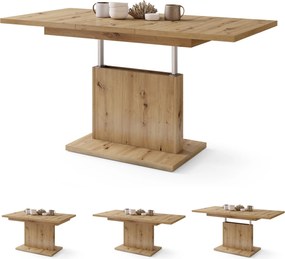 Mazzoni ASTON MINI Artisan Tölgy - MODERN NYITHATÓ EMELHETŐ DOHÁNYZÓASZTAL ÉTKEZŐASZTAL ÁTALAKÍTHATÓ ASZTAL