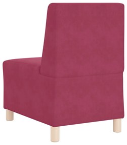 bordó bársony kanapéfotel 55 cm