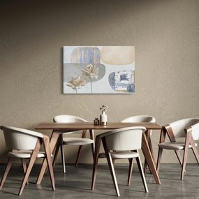 Kép - Festészet virágokkal és textúrákkal (90x60 cm)