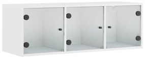 fehér faliszekrény üvegajtókkal 102 x 37 x 35 cm
