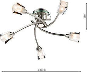 Dar Lighting AUSTIN AUS0546 Plafonlámpa 5x40W/G9 IP20