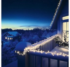 HOME KSIW200WH sorolható fényfüzér, 20 méter , 200db hidegfehér LED, fehér vezeték, kül- és beltéri kivitel