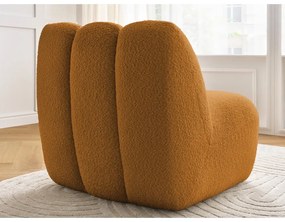 Mustársárga buklé fotel Janissaire – Bobochic Paris