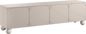 Sonatia II TV-szekrény 200 cm négyajtós gömb lábakon - kasmír