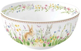 Húsvéti nyuszis porcelán nagy tál 23 cm Happy Easter